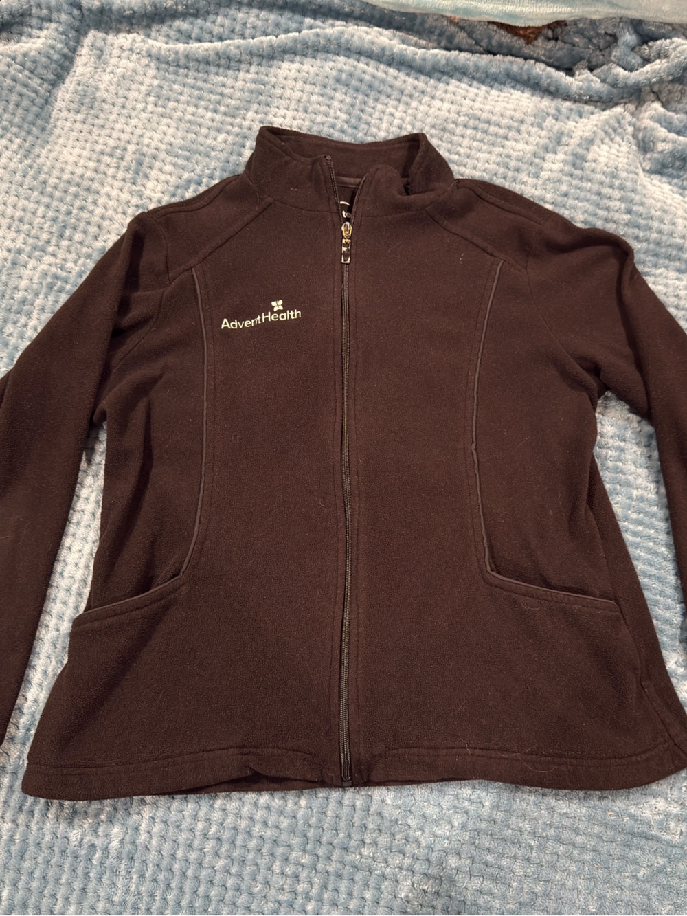 Black AdventHealth Full-Zip Fleece Jacket